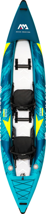 Aqua Marina, 1 Person, VERSATILE / WHITE WATER KAYAK - STEAM 10'3" - Inflatable KAYAK Package including Carry Bag, Fin, Pump & Kayak Seat