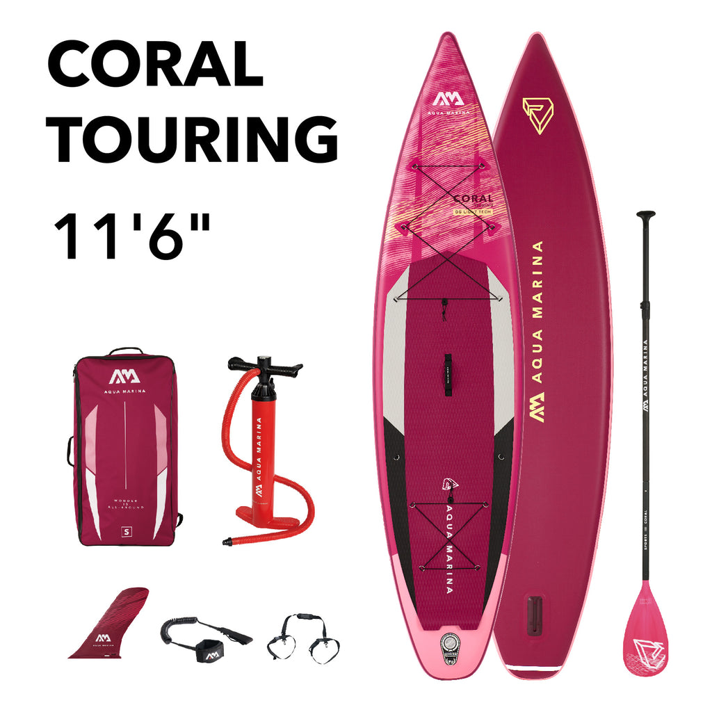 aqua-marina-stand-up-paddle-board-coral-touring-11-6-inflatable-sup-package-including-carry-bag-paddle-fin-pump-safety-harness