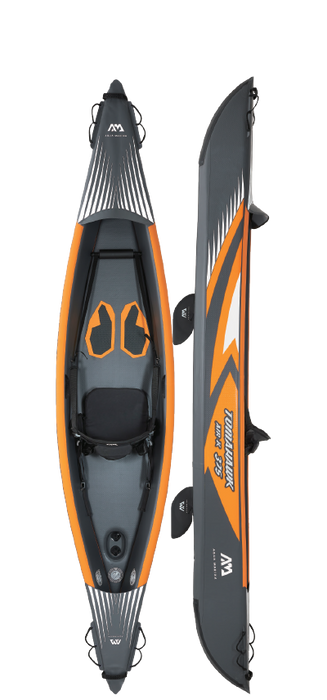 Aqua Marina HIGH PRESSURE SPEED KAYAK/CANOE - TOMAHAWK AIR-K 12'4" - Inflatable KAYAK Package including Carry Bag, Fin, Pump & Kayak Seat