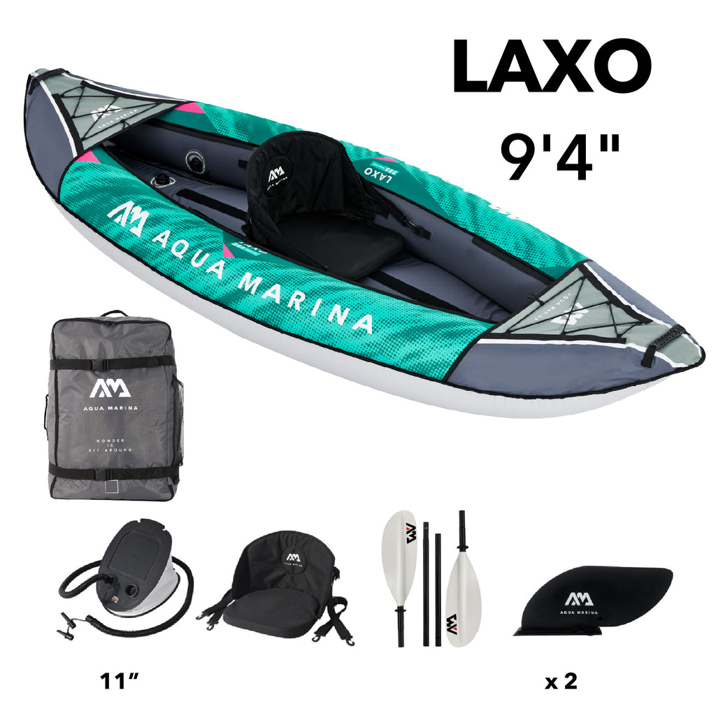 aqua-marina-recreational-kayak-laxo-94-inflatable-kayak-package-including-carry-bag-paddle-fin-pump-safety-harness