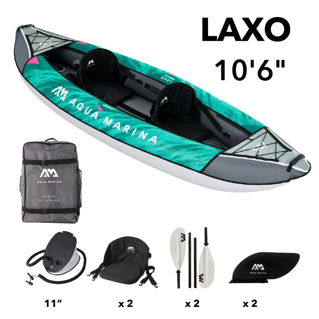 aqua-marina-recreational-kayak-laxo-la-320-inflatable-kayak-package-including-carry-bag-paddle-fin-pump-safety-harness