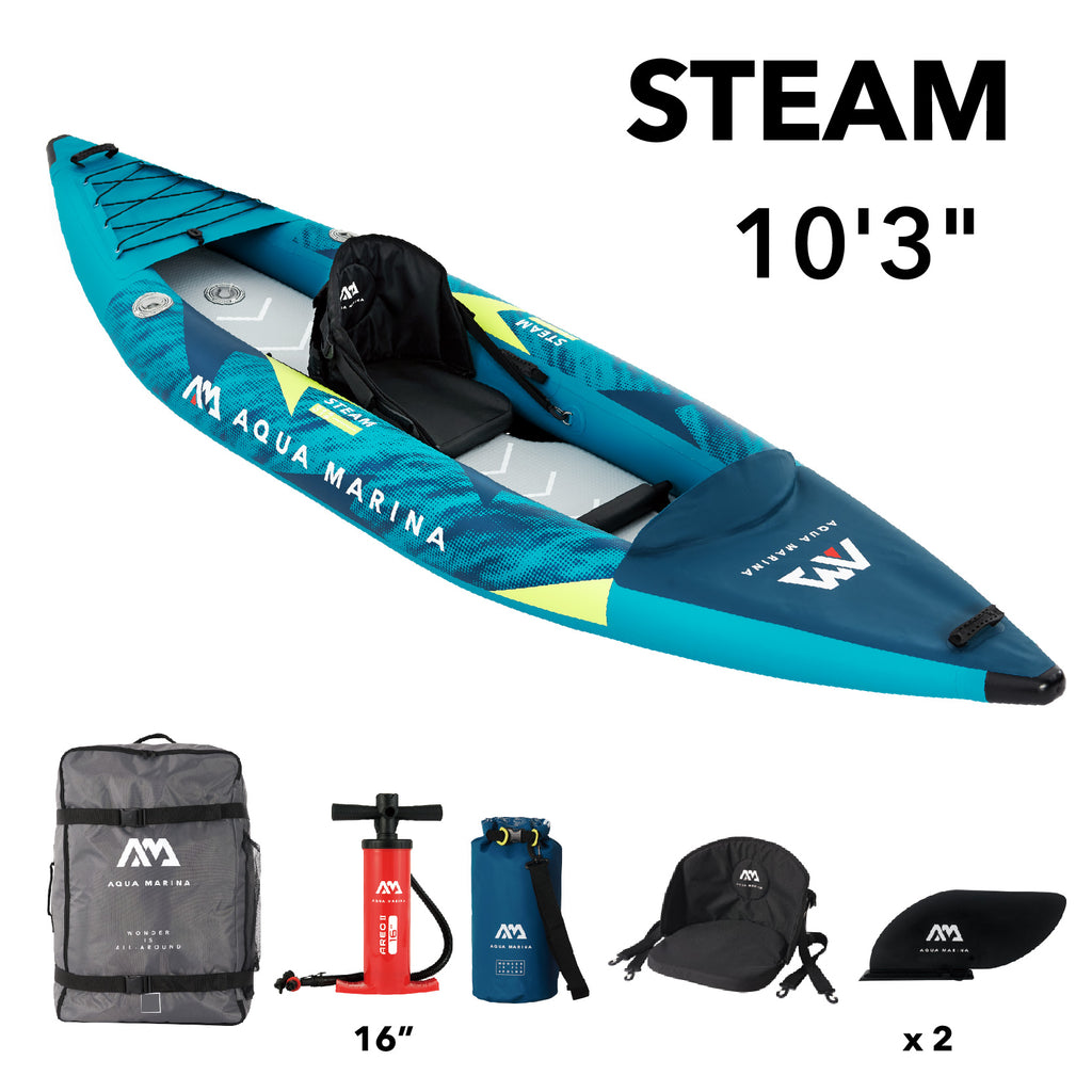 aqua-marina-versatile-white-water-kayak-steam-103-inflatable-kayak-package-including-carry-bag-paddle-fin-pump-safety-harness