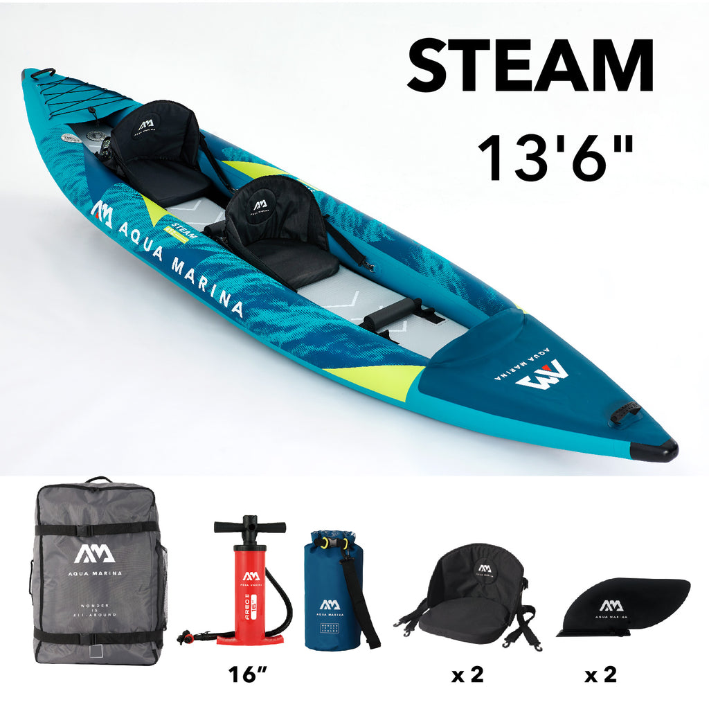 aqua-marina-versatile-white-water-kayak-steam-136-inflatable-kayak-package-including-carry-bag-paddle-fin-pump-safety-harness