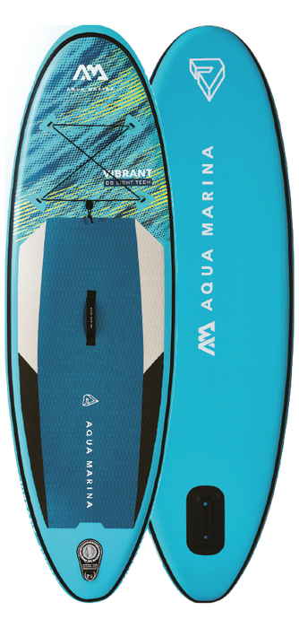 Aqua Marina Stand Up Paddle Board - VIBRANT 8'0" - Inflatable SUP Package including Carry Bag, Paddle, Fin, Pump & Safety Harness