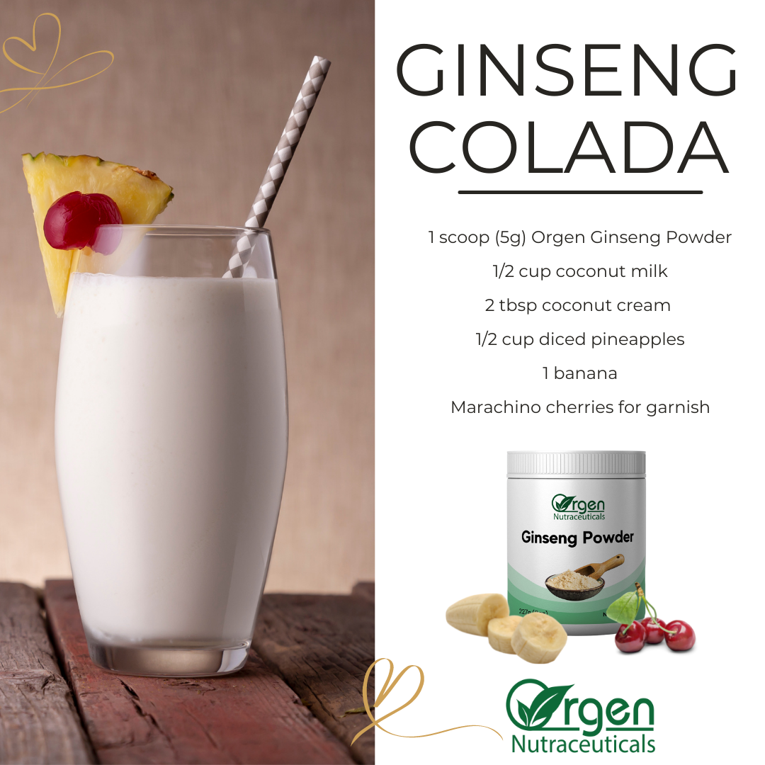 Ginseng Colada Recipe Card
