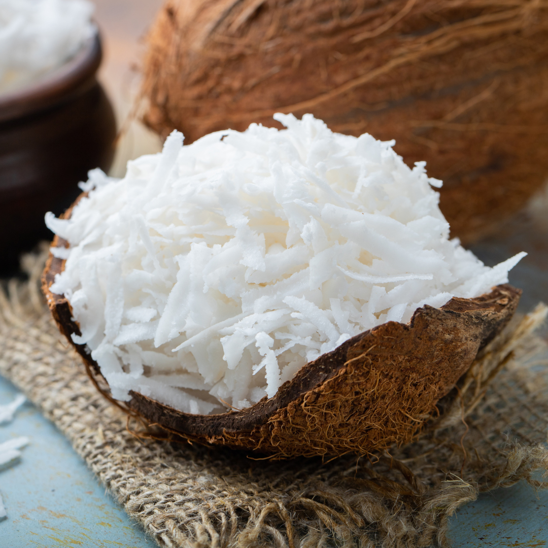 shredded coconut for orgen's arjuna powder energy ball