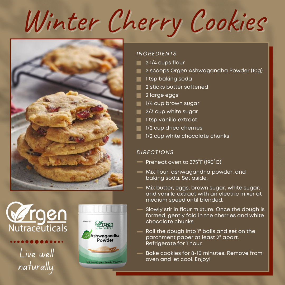 Winter Cherry Cookies Recipe Card