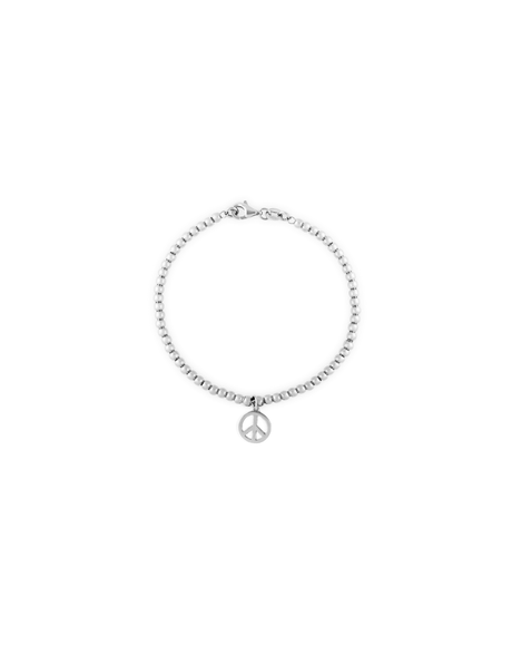 Auth Tiffany amp Co Sterling Silver Peace Circle Charm 75034 Bracelet   eBay