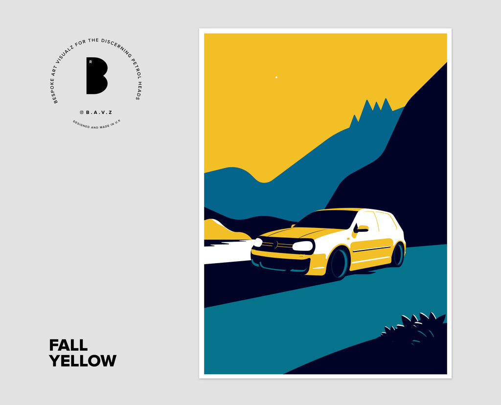 VW Golf Mk4 fall yellow