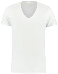 voelen Overtuiging Dominant Wit extra diep V-hals T-shirts van ShirtsofCotton T-shirts – CJE Fashion