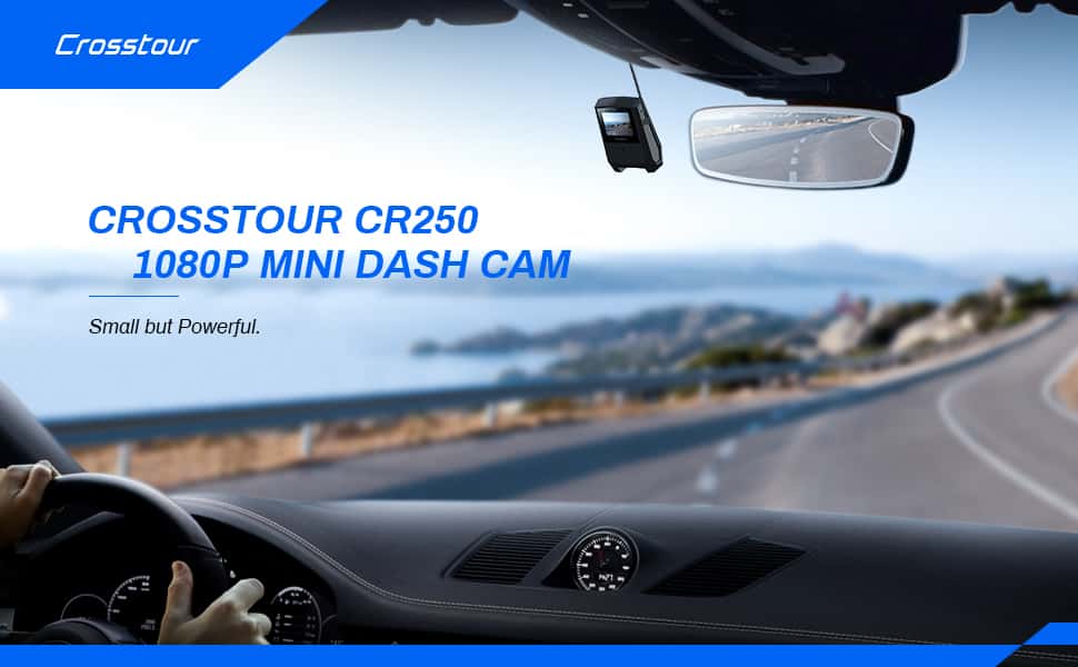 Crosstour Dash Cam 1080P Dash Car Camera 3” LCD Screen 170° Wide w/ DVR  Recorder