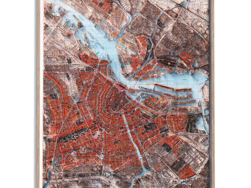 867px x 650px - Amsterdam (The Netherlands) | City map - 1914 | Shaded relief map | Fine  Art print | VizCart