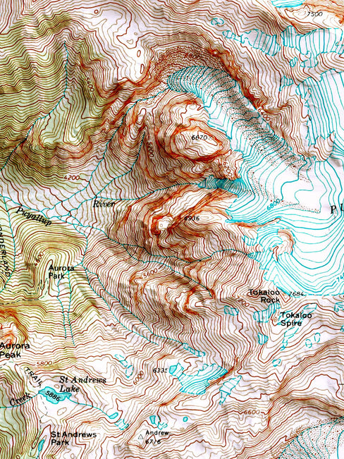 mount rainier topographic map