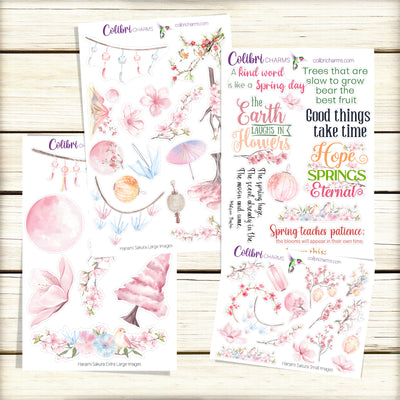 Sakura Planner Stickers, Hanami Deco Stickers