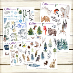 Christmas Planner Stickers, Cold Snap