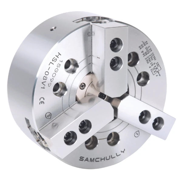 Samchully - 12", 3-Jaw, Long-Stroke, Open-Center Chuck - HSL-12