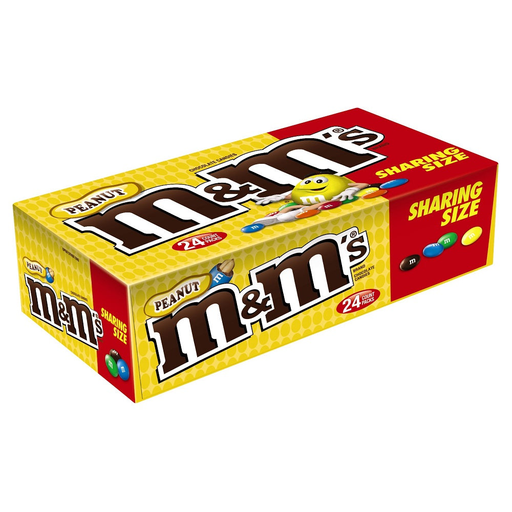 M&M's Chocolate Candies, Peanut Butter, Sharing Size, 2.83 oz. Bags (case  of 24), 24 count - King Soopers