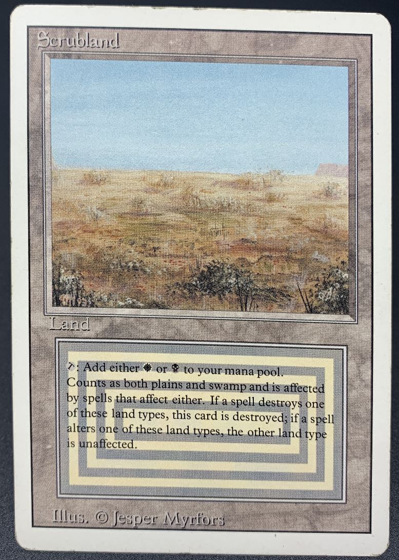 MTG Scrubland Revised Edition MP #1