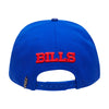Pro Standard Bills Stacked Logo Snapback Hat in Blue - Back View