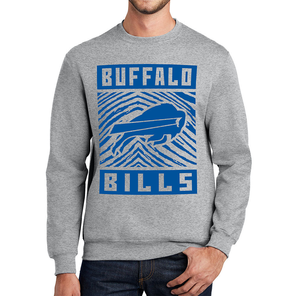 Bills Zubaz Zebra Graphic Crewneck 