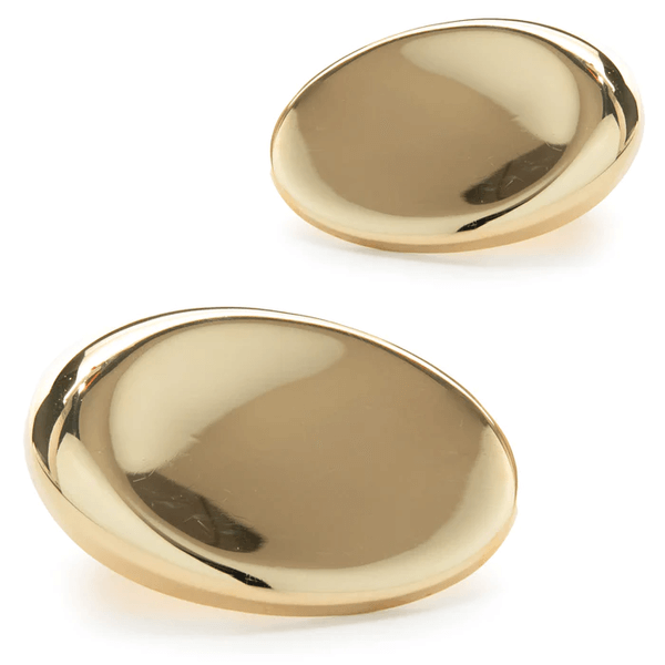 oval button earrings