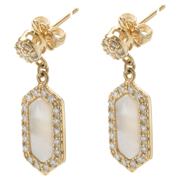 yellow gold and diamond earrings