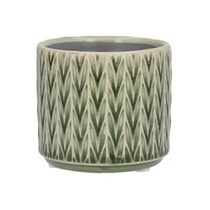 Green Staghorn Ceramic Mini Pot Cover - Floral Fêtes