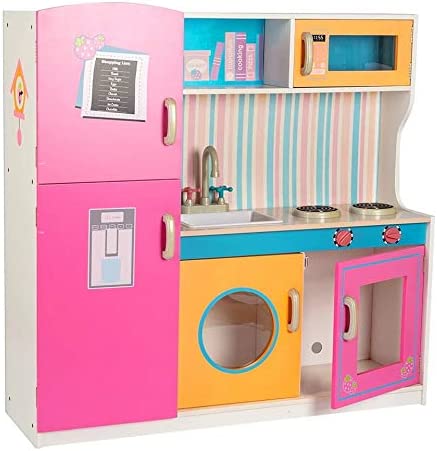 deluxe wooden kitchen play center