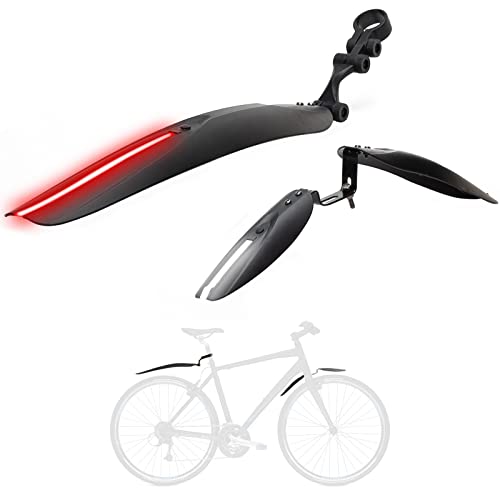 bicycle mudguard with light