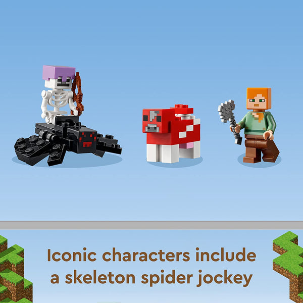 lego minecraft spider jockey