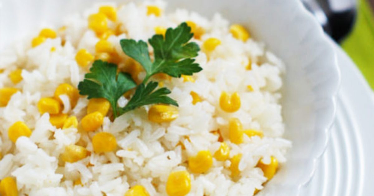 Arroz blanco con elote – aluminiomonarca