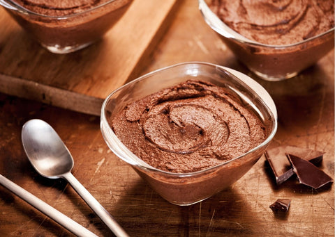 Mousse au chocolat sans lait et sans oeuf