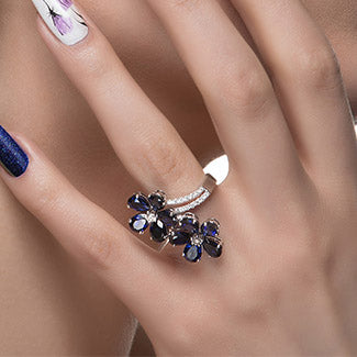 Blue Zircon Ring