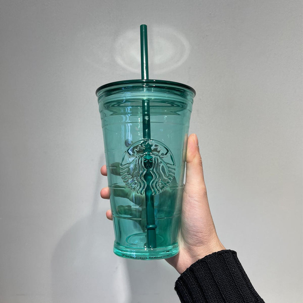 Starbucks mint green Classic Glass Straw siren straw cold glass 16oz