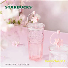 Starbucks Tumbler China sky blue gradient Glass Straw cup 18.6oz with