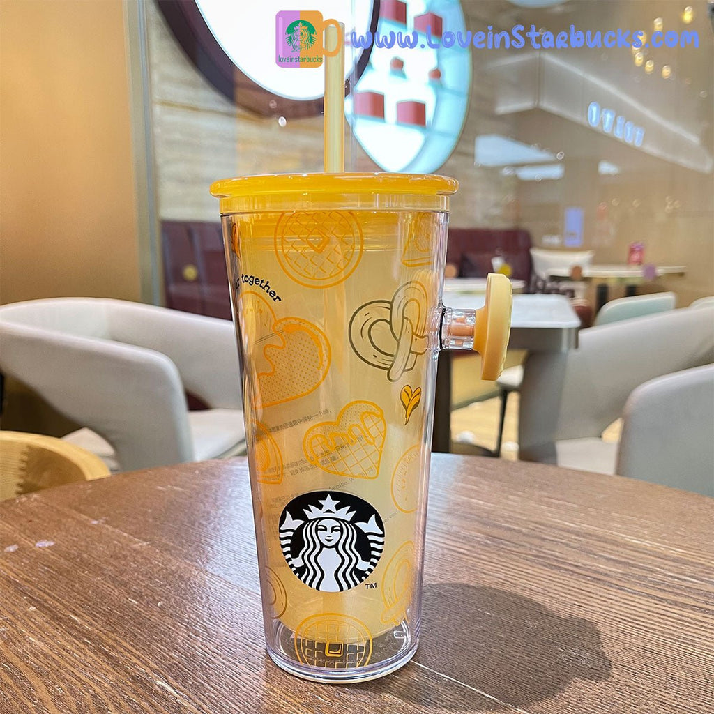 US$ 35.99 - Starbucks 2023 China Yellow Cute Elephant Topper 24oz Venti  Studded Cup Tumbler - m.