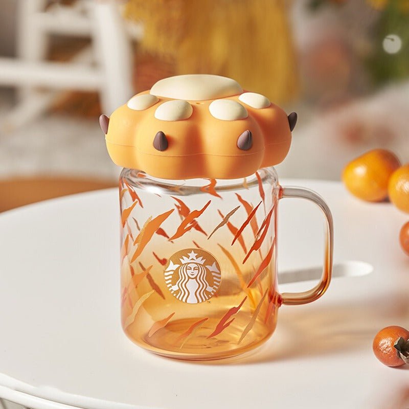 Starbucks 2022 New Year's Cute Tiger paw 440ml glass cup