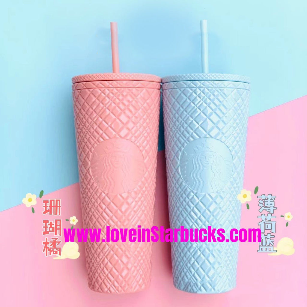 promotion Starbucks Taiwan purple matte straw studded cup 24oz