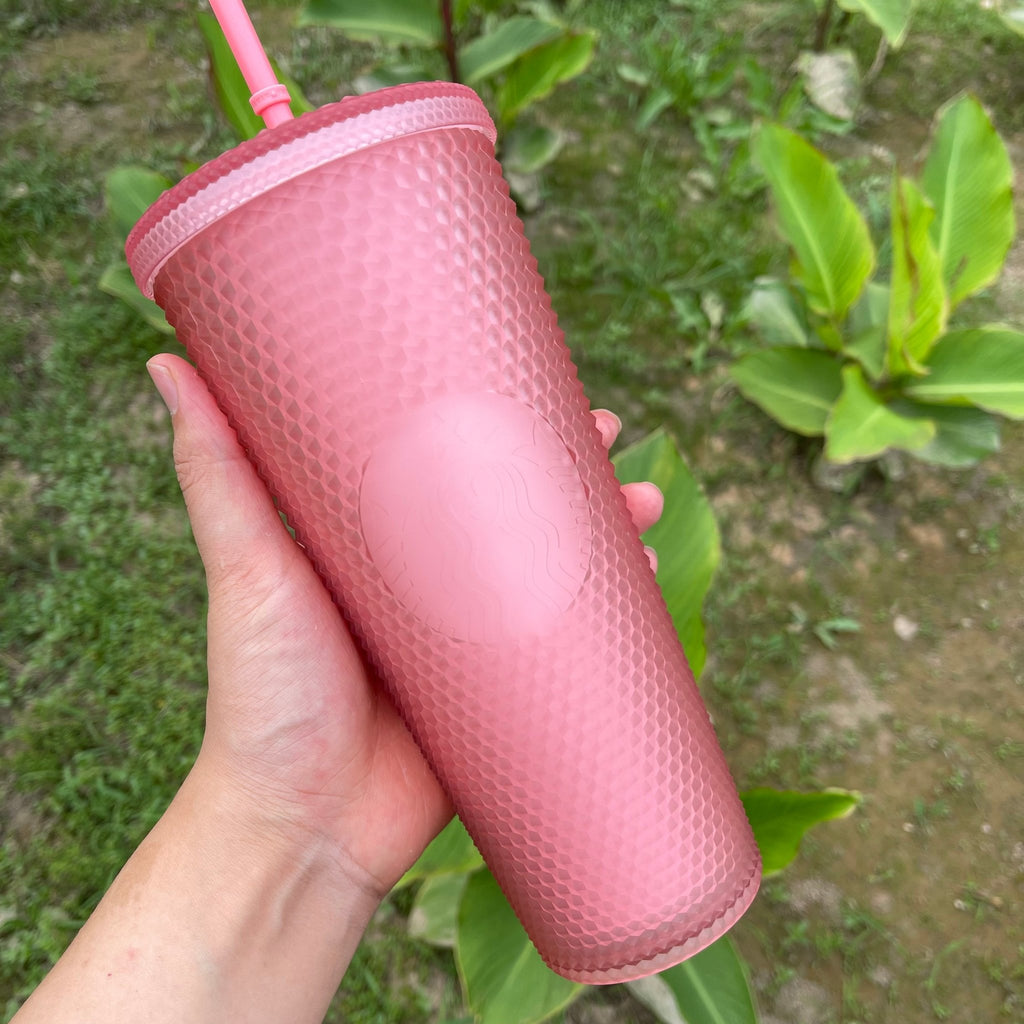 promotion Starbucks Taiwan purple matte straw studded cup 24oz