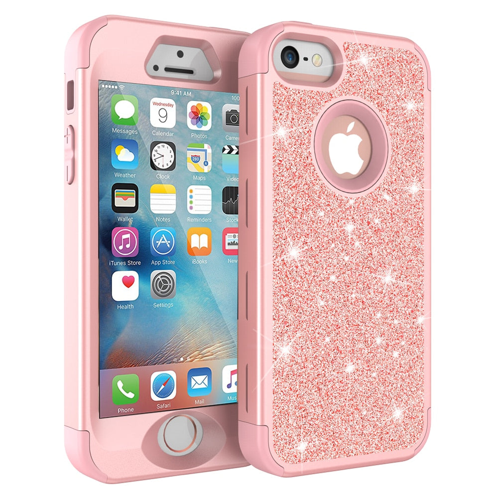 Bling Armor Shockproof Iphone Case Perfect Finish Beauty Supply