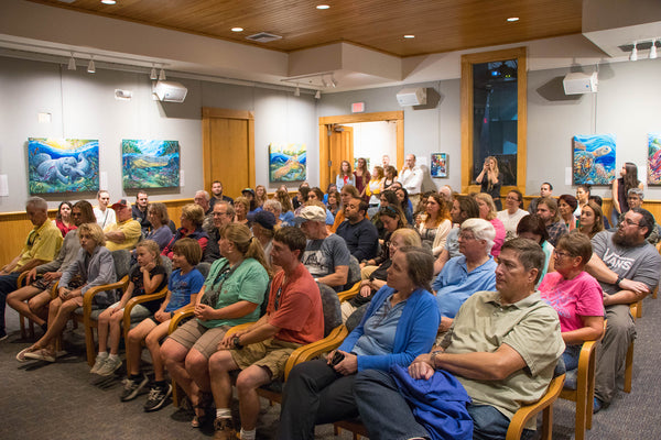 Guests at "Immersion" reception in Biscayne National Park 