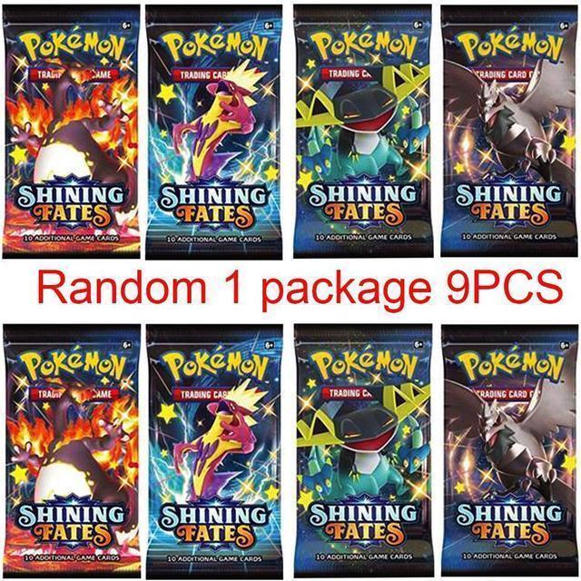 9pcs Pokemon Cards Gx Team Vmax Ex Mega Energy Shining Pokemon Car Nerdsuite