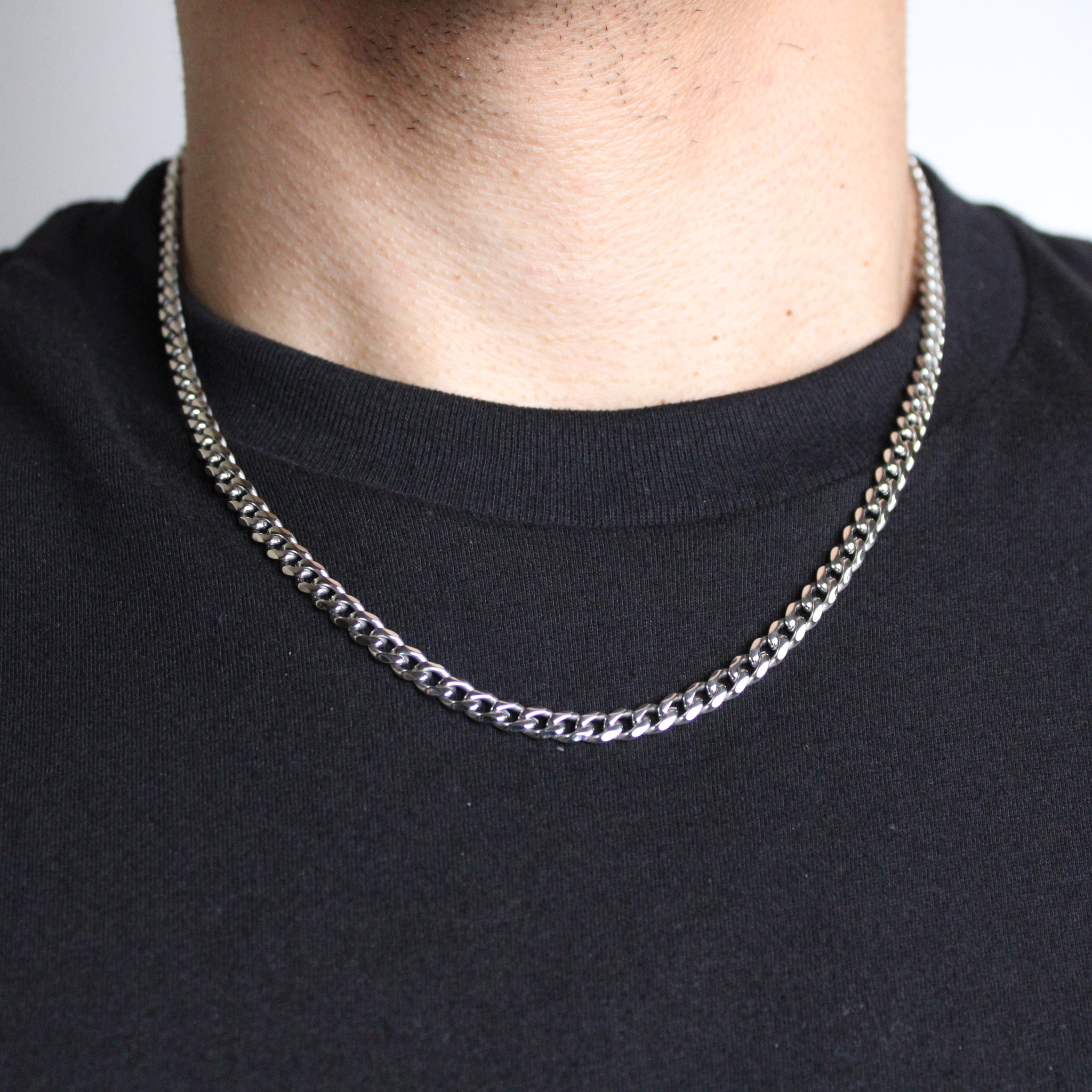 5mm cuban chain silver