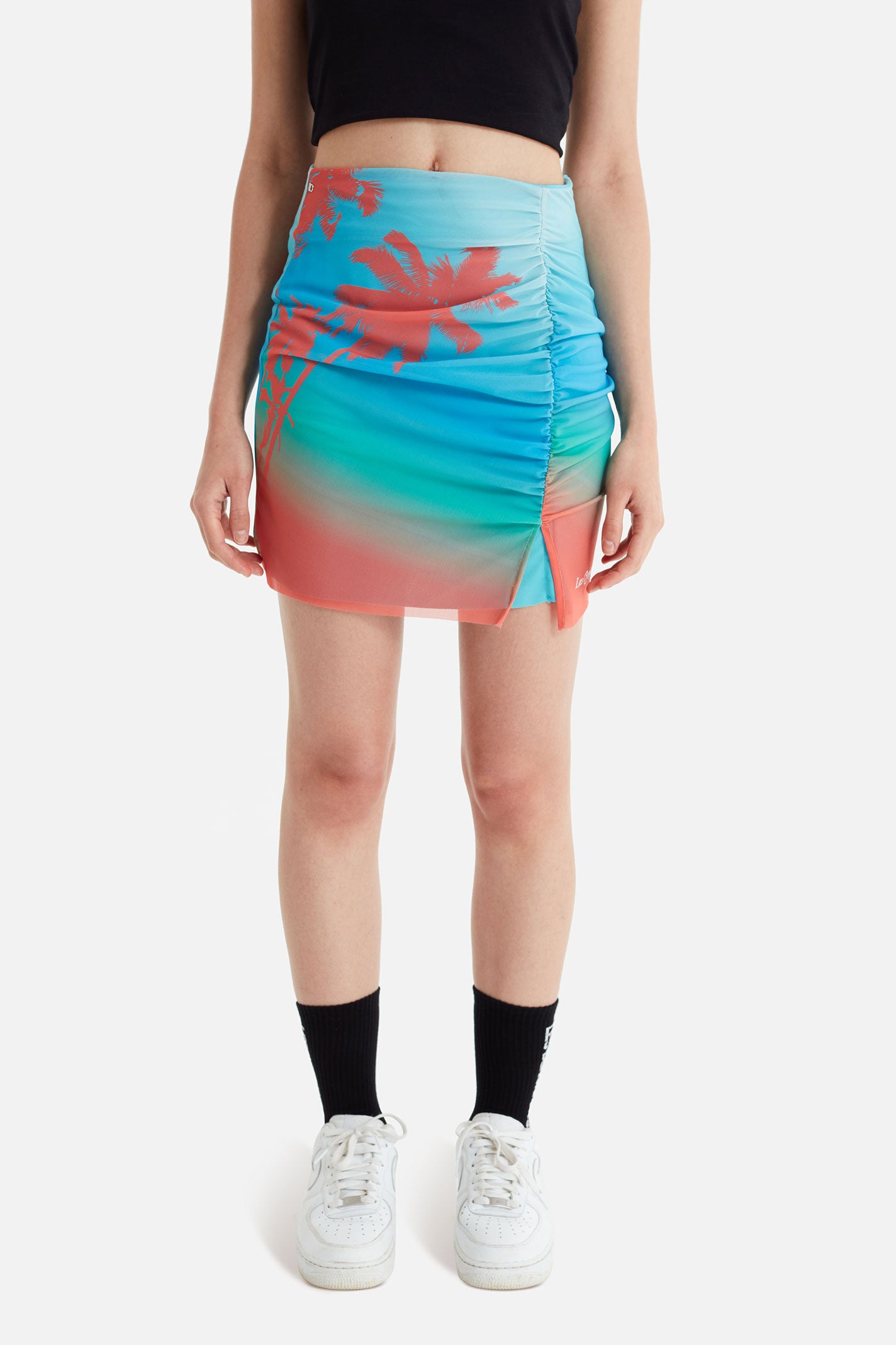 tennis skirt with neon paint