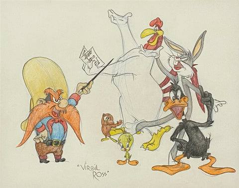 Foghorn Leghorn, Henry Hawk, Tweety Bird and Speedy Gonzales