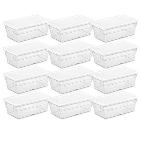 4-Pack Under Bed Plastic Storage Bin Unit Boxes Are Containers For Clo –  Home Harmony