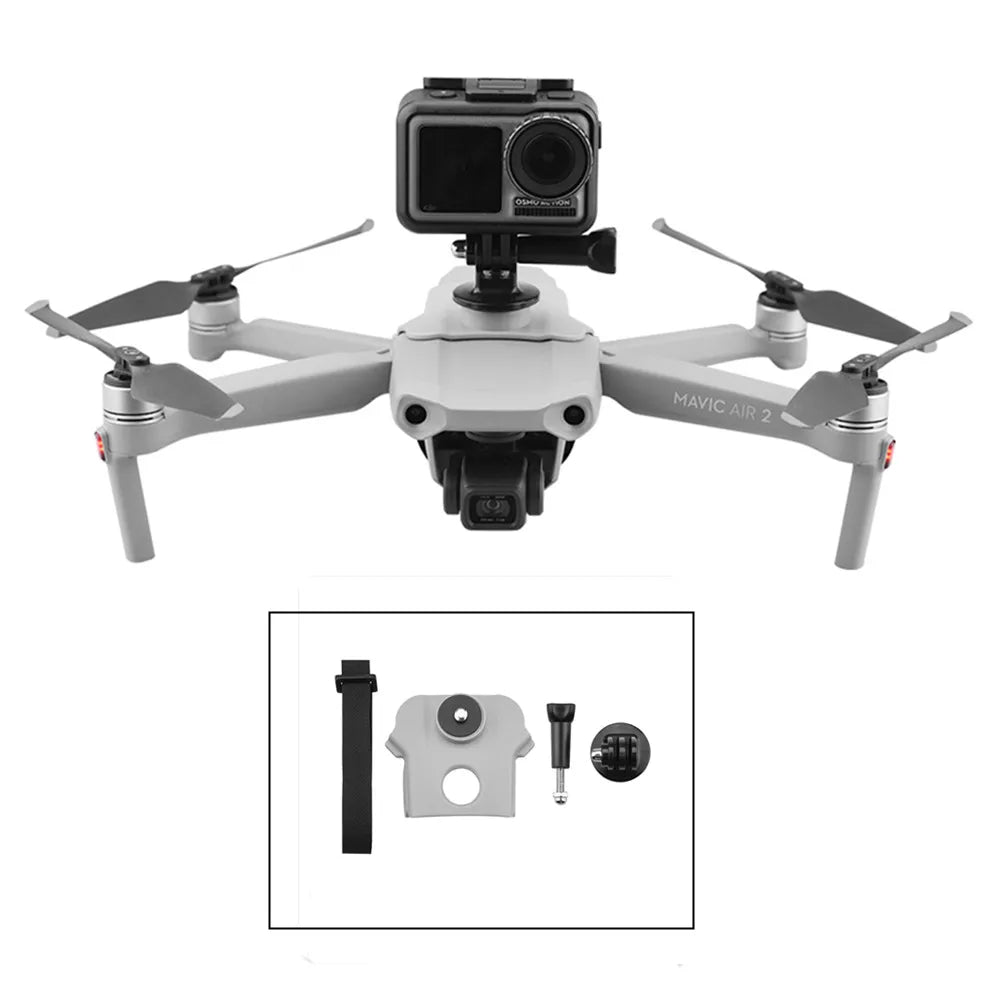 For DJI Mavic Air 2 Top Extension Kit Camera Connector Bracket Mount Holder for GOPRO Osmo Action Camera Drone Accessories