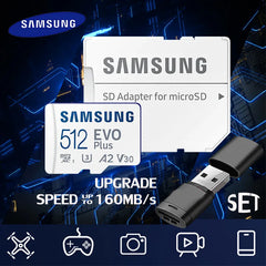 SAMSUNG EVO Plus Memory Card 32GB/SDHC 64GB/128GB/256GB/512GB SDXC Micro SD/TF Flash Cards MicroSD UHS-1 For Phone Drone Camera - Thedroneflight