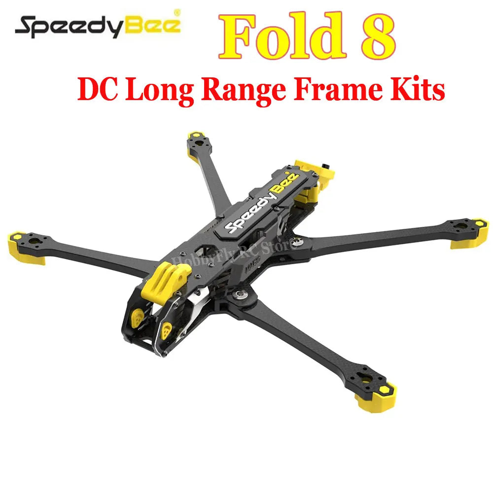 SpeedyBee Fold 8 DC Long Range Frame Kits 7mm Arm for O3 Air Unit FPV 7inch 8inch Mario Fold 8 DC Long Range Drone DIY Parts
