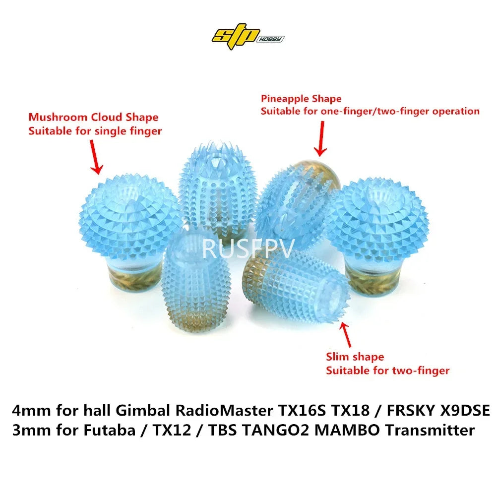 2PCS STPHOBBY Thumb Grippies Non-Slip Radio Stick Ends 3mm 4mm for TBS TX16S
